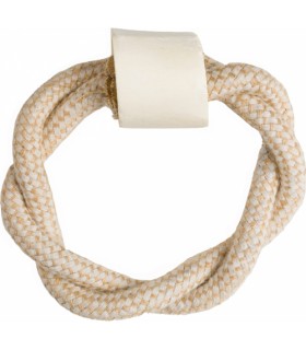 Anillo de cuerda con hueso de buey Bubimex